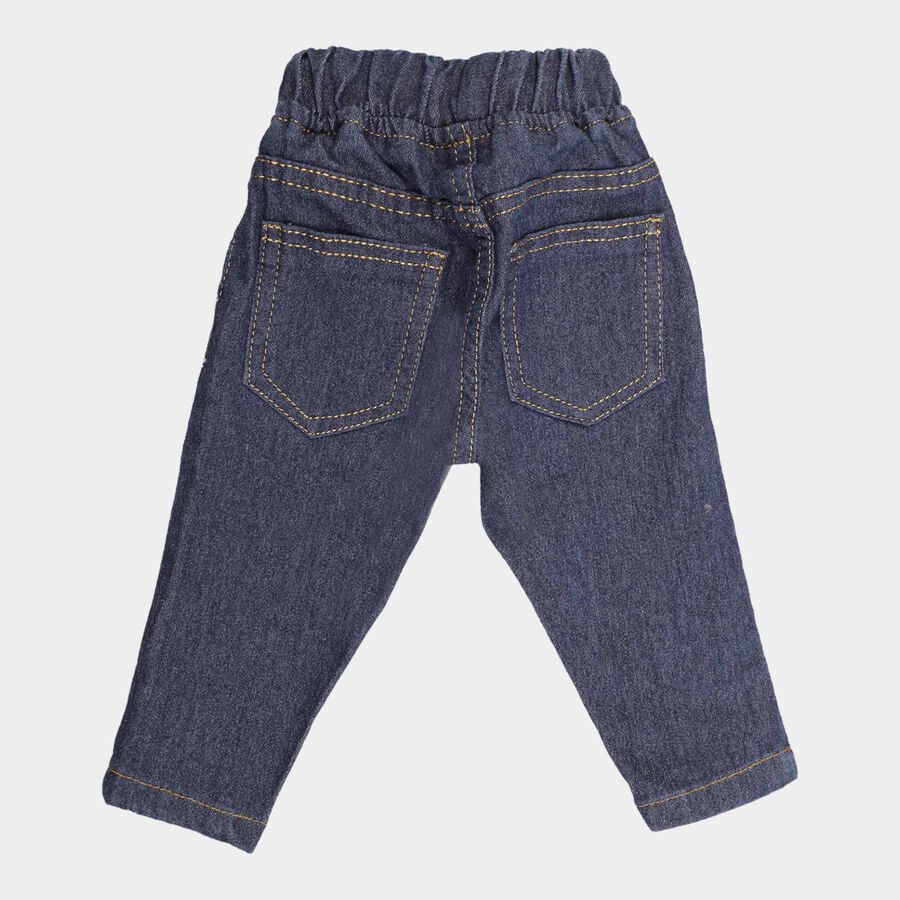 Infants Basic Wash Elasticated Jeans, Mid Blue, large image number null