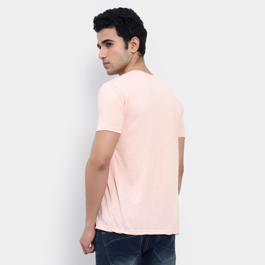 Round Neck T-Shirt, Peach, large image number null
