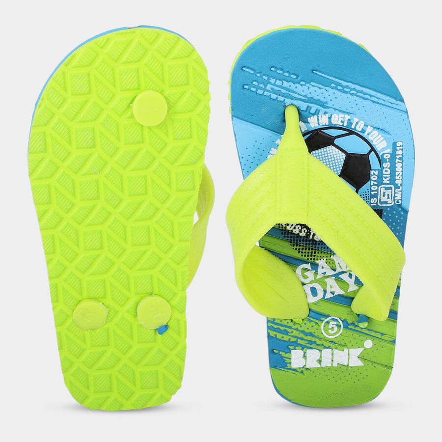 Boys' Slipper, Green, large