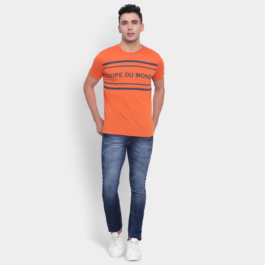 Round Neck T-Shirt, Orange, large image number null