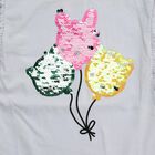 Girls' Purple Cotton Round Neck Romantic T-Shirt, लाइलेक, small