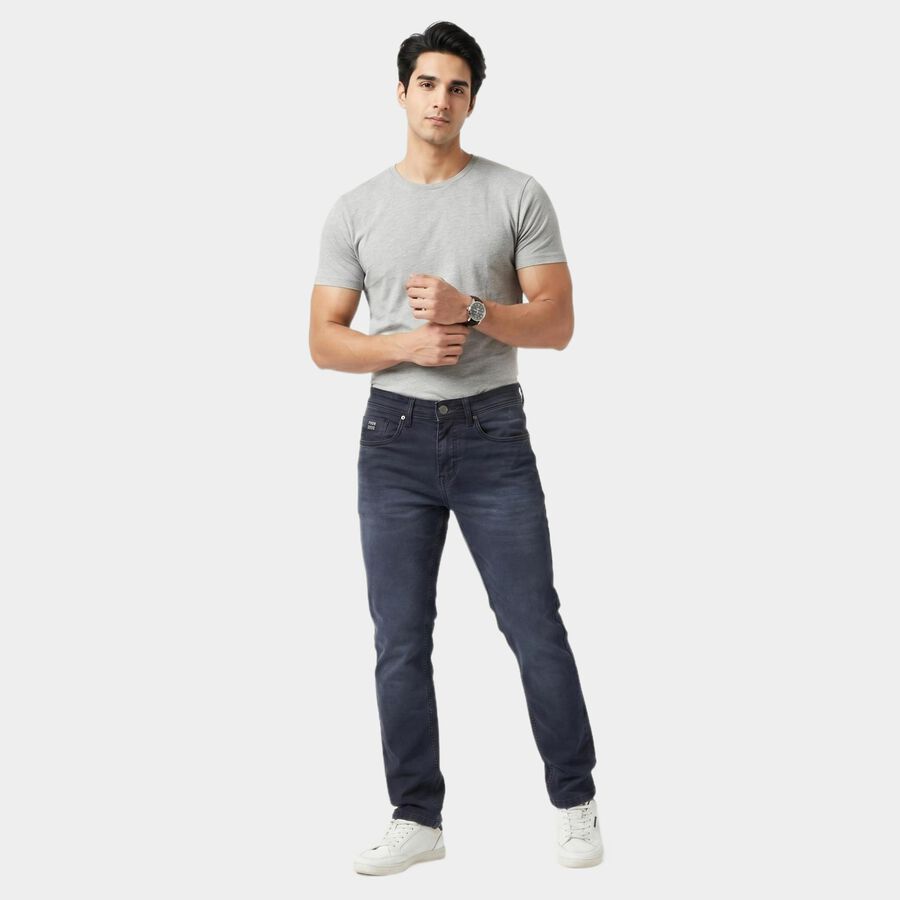 Men's Charcoal Slim Fit Classic Jeans, Charcoal, large