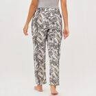 Women's White Tropical Printed Elastic Waist Pyjama, सफ़ेद, small image number null