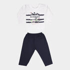 Infants Cotton Baba Suit, Melange Light Grey, small image number null