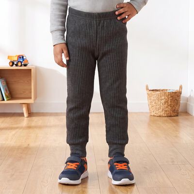 Boys' Charcoal Long Johns Thermal