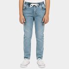Boys' Light Blue Regular Fit Washed Jeans, Light Blue, small