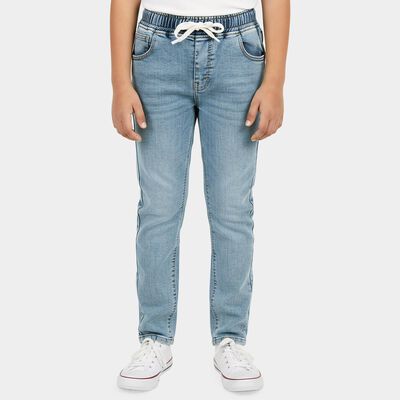 Boys' Light Blue Regular Fit Washed Jeans