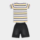 Boys' 100% Cotton Woven Baba Suit , White, small image number null