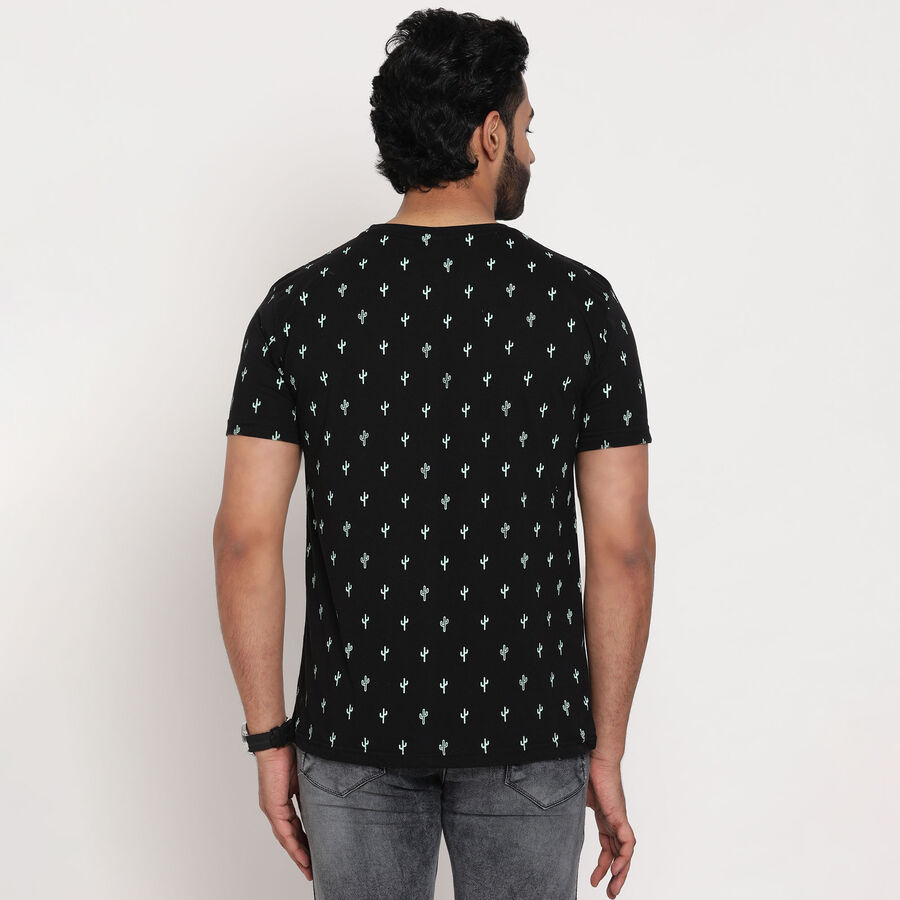 Round Neck T-Shirt, Black, large image number null