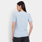 Ladies' Round Neck T-Shirt, हल्का नीला, small image number null