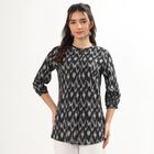 Women's Light Grey Round Neck Printed Kurti, Light Grey, small image number null