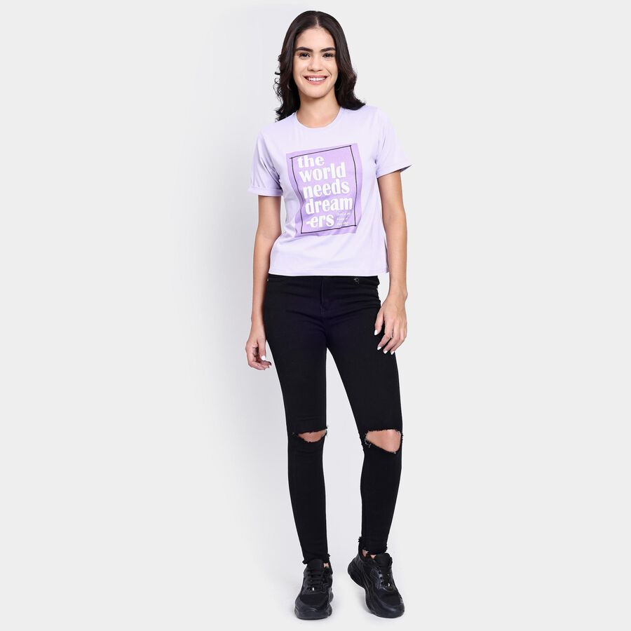 Ladies' Round Neck T-Shirt , Lilac, large image number null