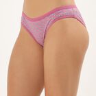 Women's Dusty Rose Printed Bikini Panty, Pink, small image number null