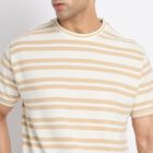 Men's 100% Cotton Round Neck Half Sleeves T-Shirt, गहरा पीला, small image number null