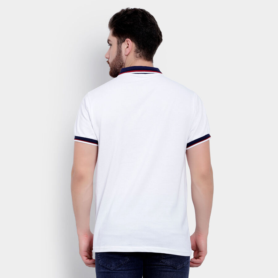 Solid Polo Shirt, सफ़ेद, large image number null