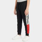 Boys Black Jogger Fit Graphic Printed Pyjama, काला, small