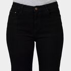 Women's Black Skinny Fit Washed Jeans, Black, small