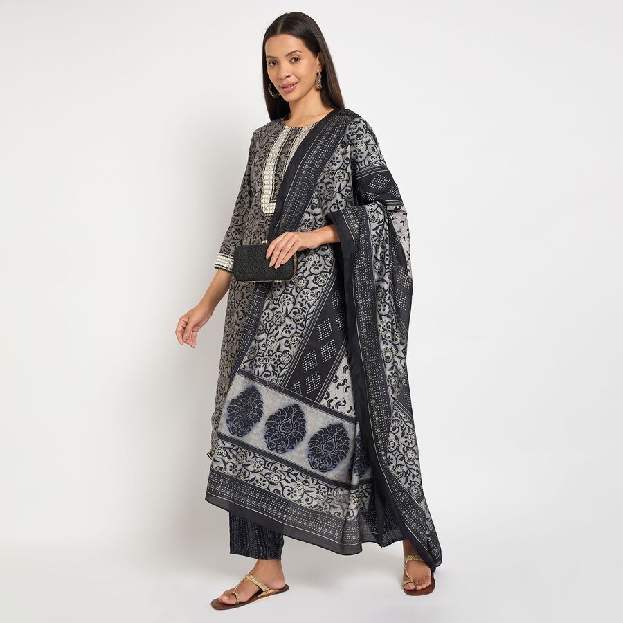 Ladies' Ethnic Set, काला, large image number null