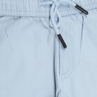 Boys' Light Blue Elastic Waist Solid Bermuda Shorts, हल्का नीला, small image number null