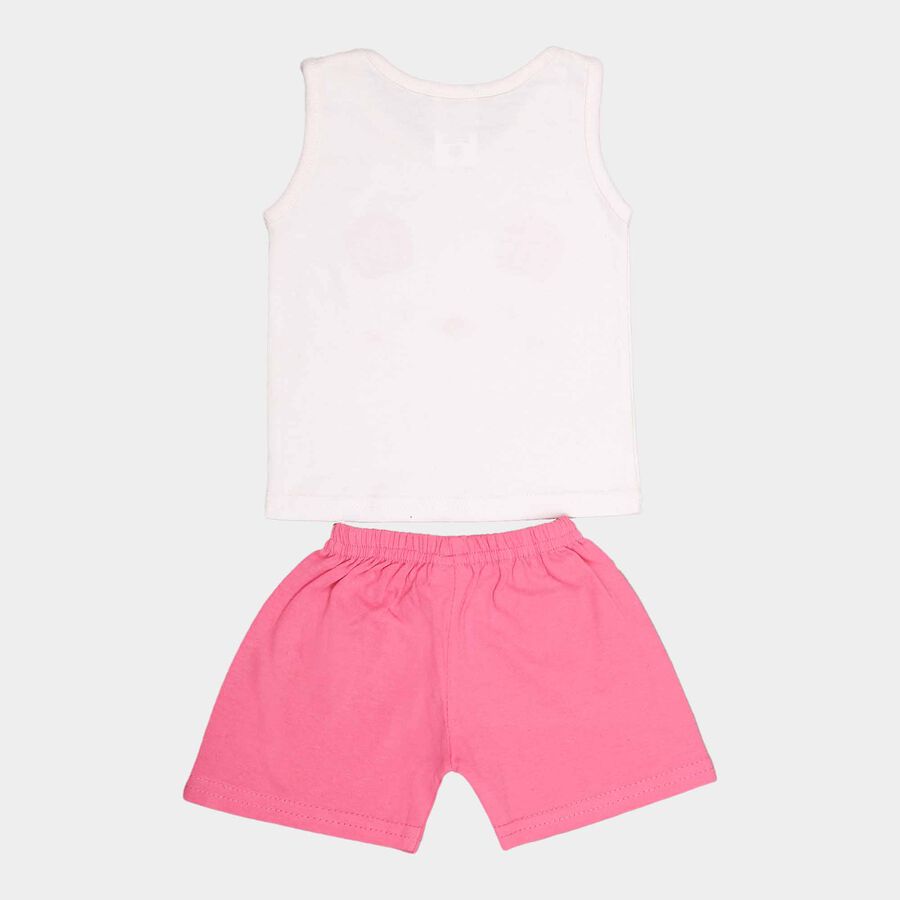 Infants Cotton Shorts Set, Light Pink, large image number null