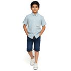 Boys' 100% Cotton Casual Shirt, Light Green, small image number null