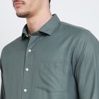 Men's Formal Shirt , Dark Green, small
