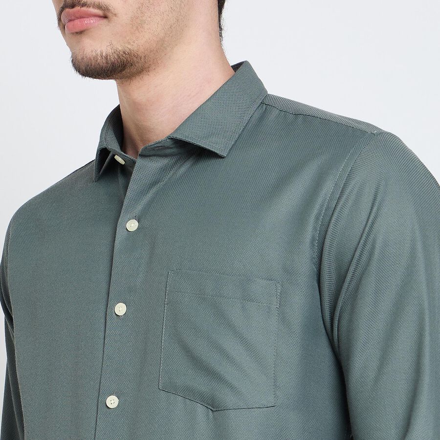 Men's Formal Shirt , Dark Green, large