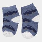 Infants Cotton Stripes Socks, Melange Blue, small image number null