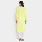 3/4Th Sleeves Straight Kurta, Yellow, small image number null
