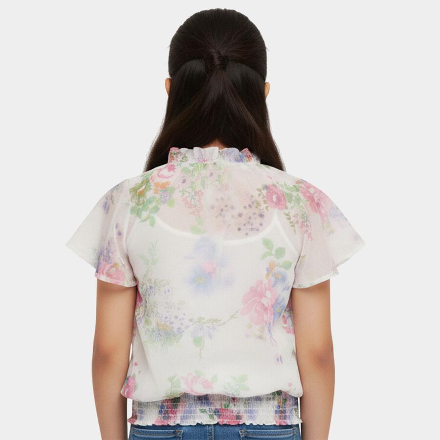 Girls' T-Shirt, White, large