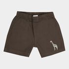 Infants Cotton Solid Half Pant, Olive, small image number null