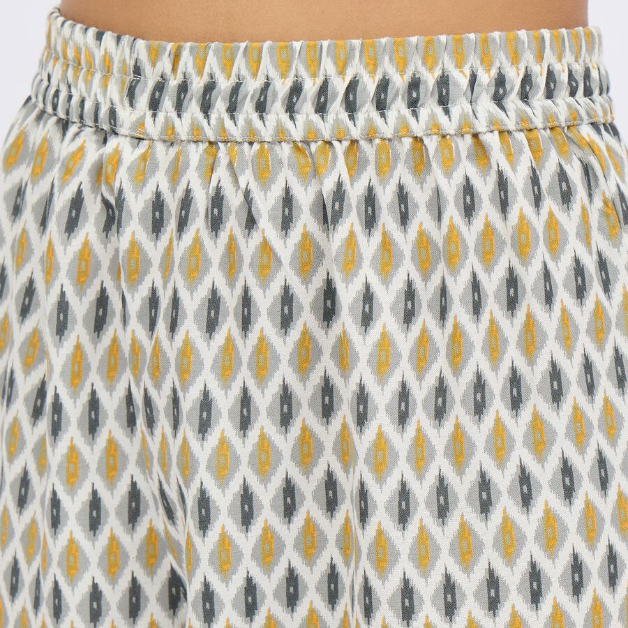 Women's Bright Mustard Yellow Printed Ethnic Set, Yellow, large image number null