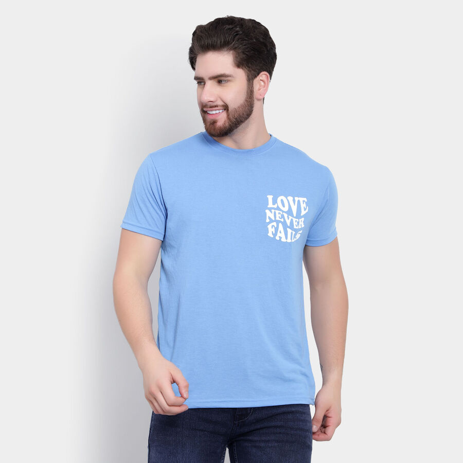 Round Neck T-Shirt, Light Blue, large image number null