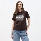 Ladies' Round Neck T-Shirt, Brown, small image number null