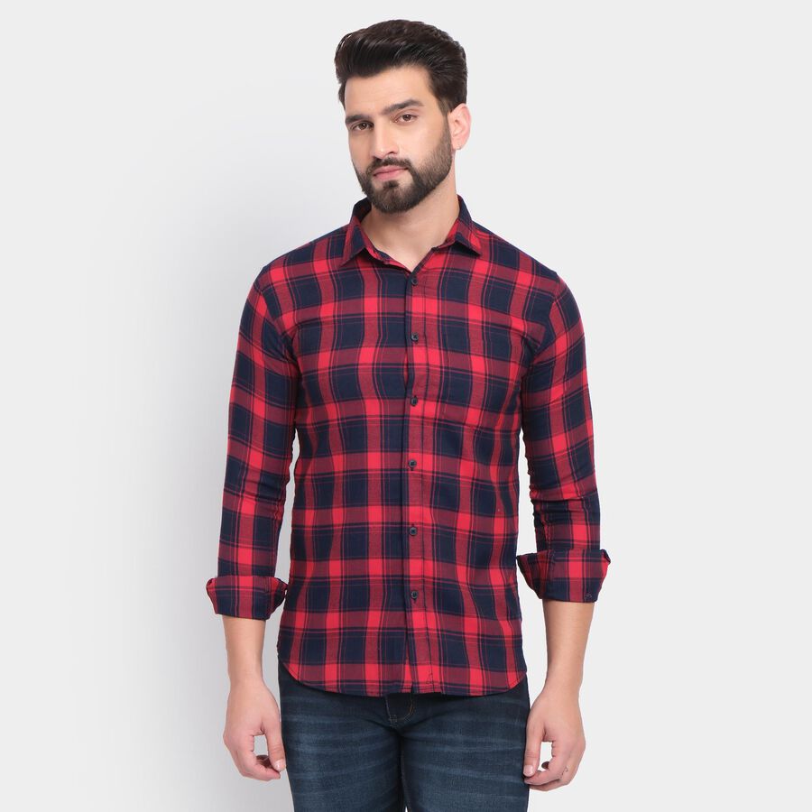 Men's Casual Shirt, Red, large image number null
