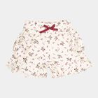 Girls Printed Shorts, Off White, small image number null