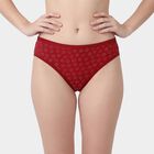 Women's Red Regular Fit Cotton Panty, Red, small