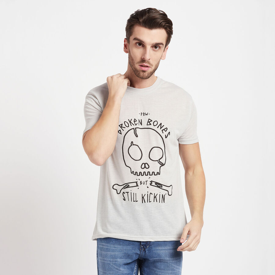 Round Neck T-Shirt, Light Grey, large image number null