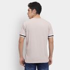 Men's 100% Cotton Round Neck Half Sleeves T-Shirt , Beige, small image number null