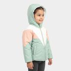 Girls' Mint Green Hooded Puffer Jacket, Light Green, small