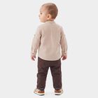 Infants' Charcoal Mandarin Collar Striped Baba Suit, चारकोल, small