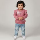 Infants Light Lavender Cotton Crew Neck Casual Sweatshirt, बैंगनी, small image number null