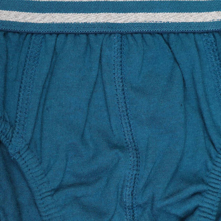 Boys Cotton Solid Brief, टील ब्लू, large image number null
