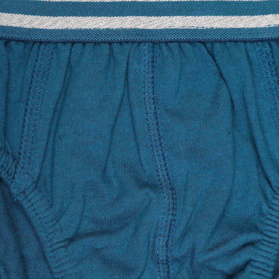 Boys Cotton Solid Brief, Teal Blue, large image number null