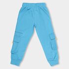 Boys Bright Sky Blue Cotton Blend Cargo Pyjama, टील ब्लू, small image number null