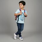 Boys Light Blue Cotton Crew Neck Casual T-Shirt, Light Blue, small image number null