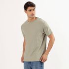 Men's Round Neck Half Sleeves T-Shirt, Light Green, small image number null