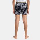 Boys' Grey Regular Fit Printed Briefs, हल्का ग्रे, small