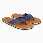 Men's Bright Navy Blue Slip-On Flip-Flops, टैन, small