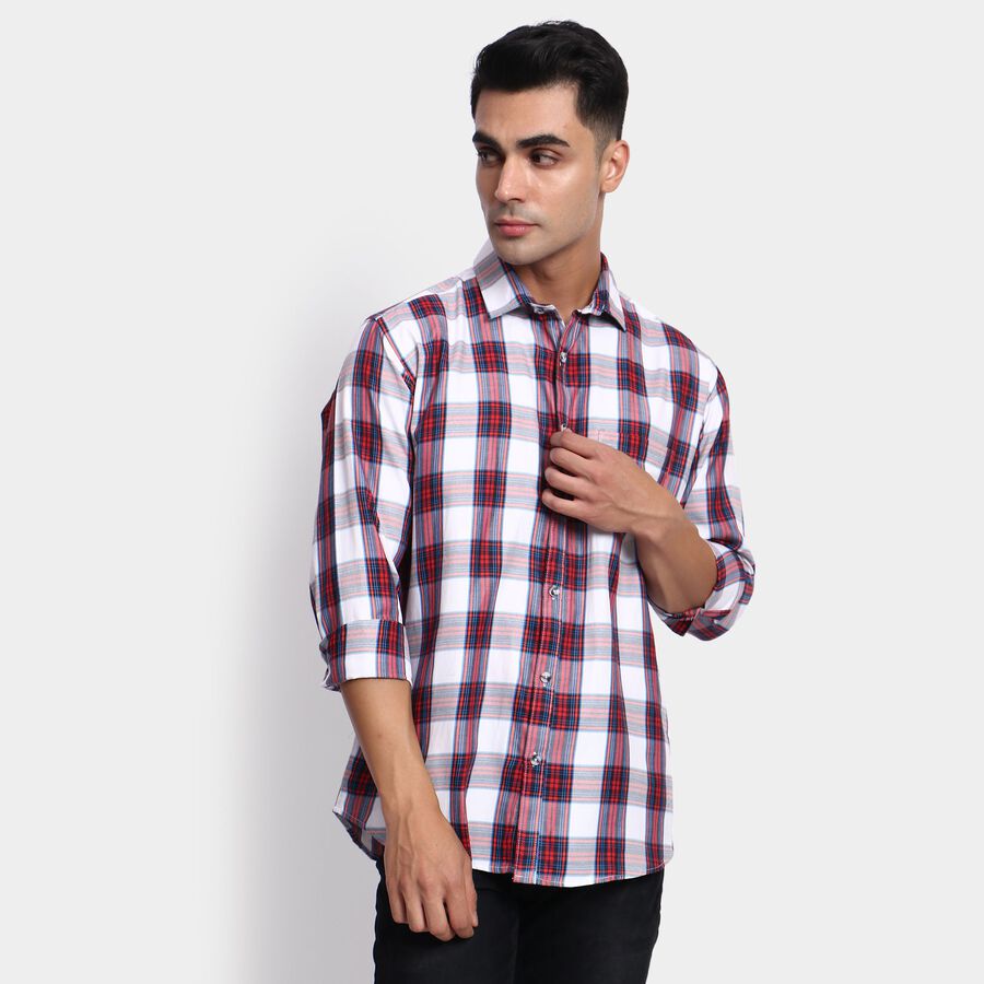 Men's Casual Shirt, लाल, large image number null